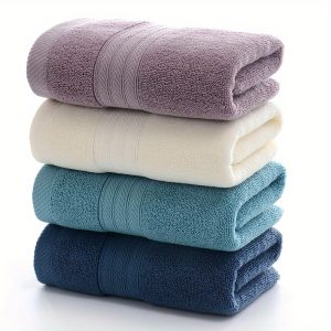 LattBy Super Soft Cotton Bath Towels 4-Pack, Absorbent Quick Dry Hand FFace Towel Set, Ideal for Bathroom, Travel, Gym, Spa, Christmas, Halloween, Thanksgiving, Valentine's, Easter Gifts