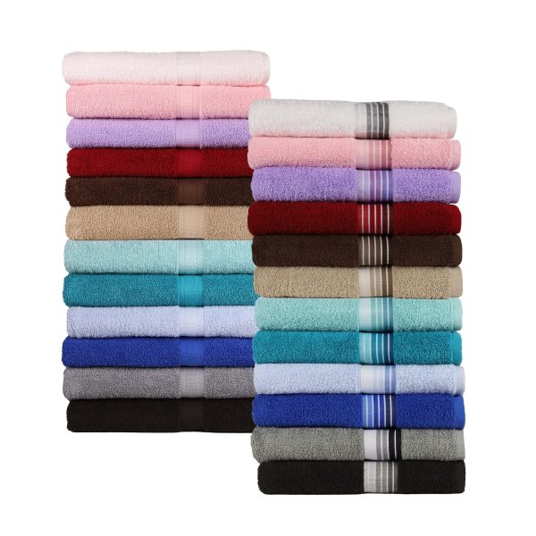 18-Piece Luxurious Solid Bath Towel Set Collection - Soft, Absorbent, and Durable - School Grey Color, Perfect for Daily Use, Hotel, and Spa, Ideal Gift for Family and Friends