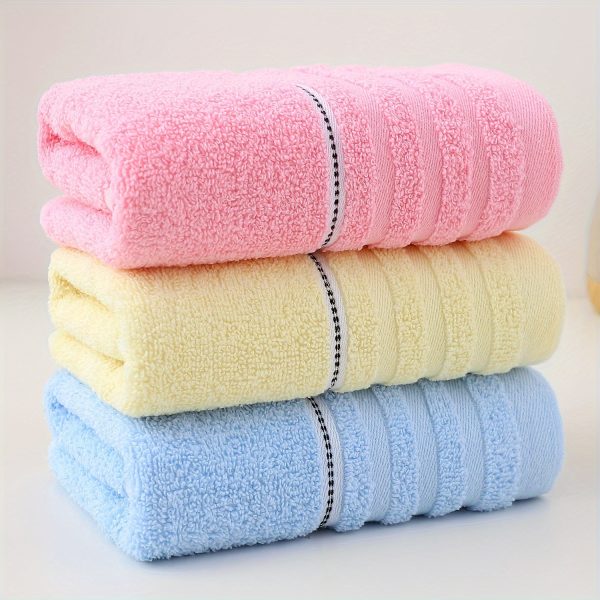 Soft Cotton Bath Towels - 3 Pieces, 34